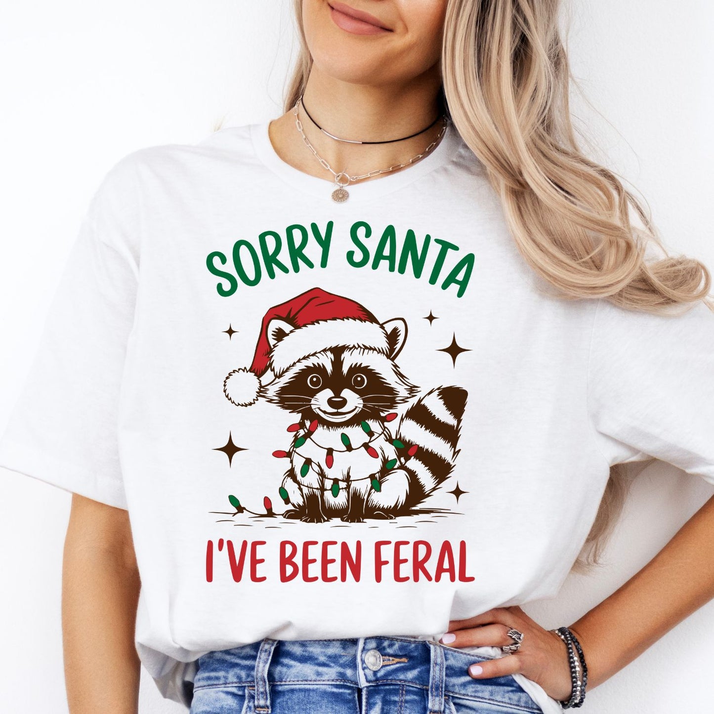 Sorry Santa T-Shirt Weiß