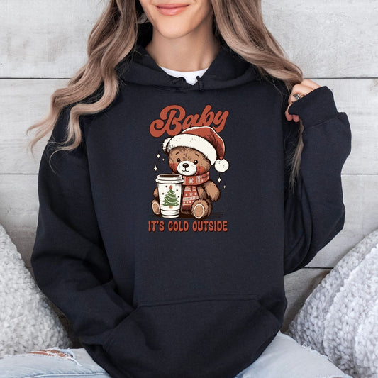 Baby It's Cold Outside Hoodie Schwarz