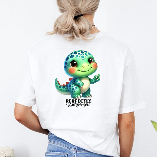 Perfectly Imperfect Dino Nino T-Shirt Weiß