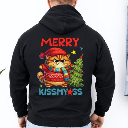 Merry Kiss My Hoodie Schwarz