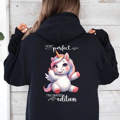 Limited Edition Einhorn Sparkle Hoodie Schwarz