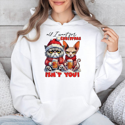 All I Want For Christmas Hoodie Weiß