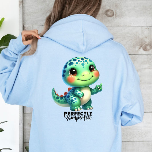 Perfectly Imperfect Dino Nino Hoodie Blau