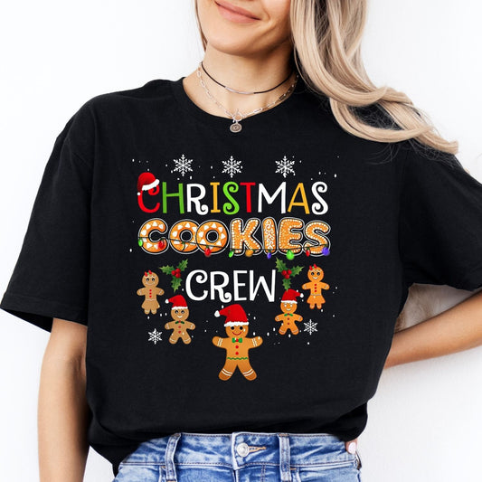 Christmas Cookies Crew T-Shirt Schwarz