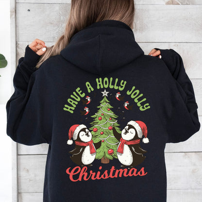 Holly Jolly Christmas Hoodie Schwarz